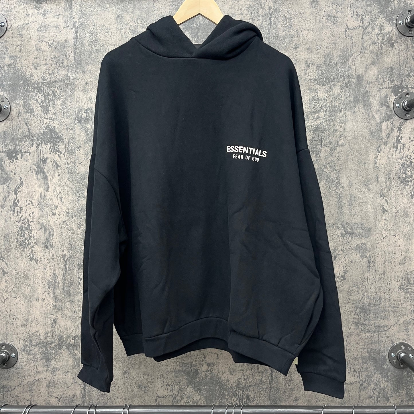 Fear of God Essentials Hoodie Black White (Multiple Sizes)