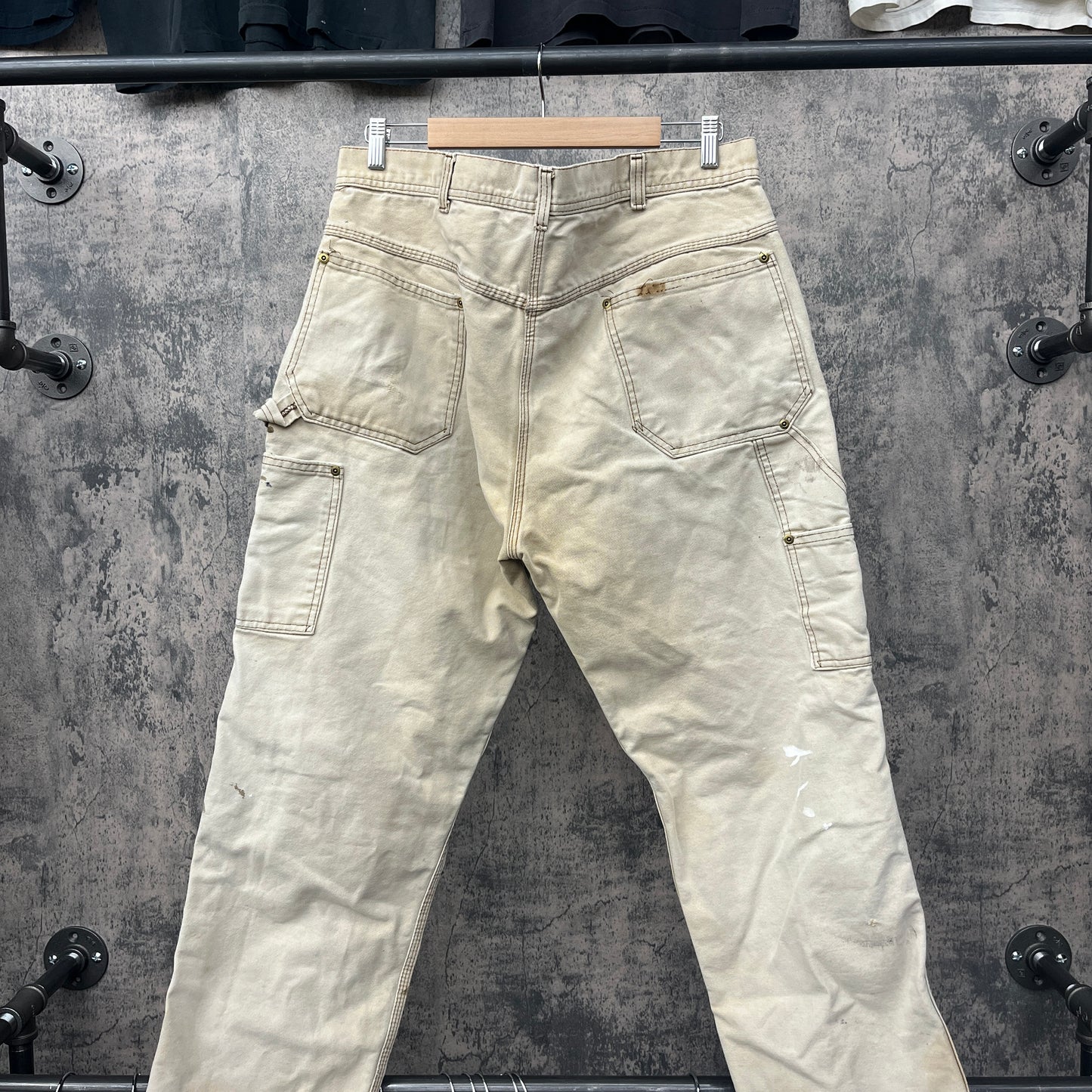 Key Double Knee LightWash Tan Painter Pants SZ 33 x 32