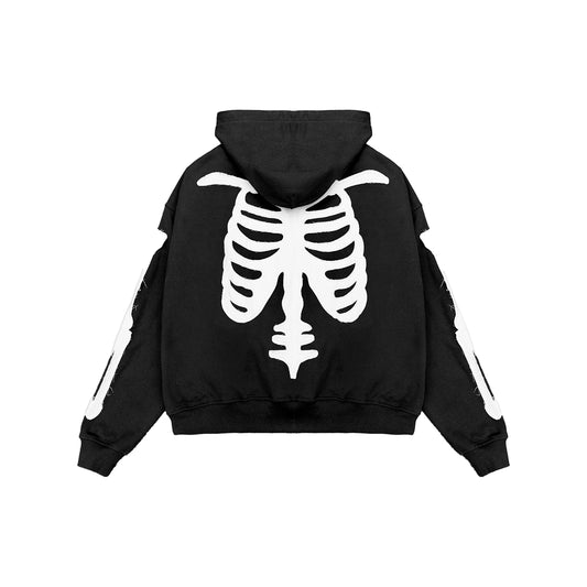 Tribute Black Skeleton Zip-Up (Multiple Sizes)