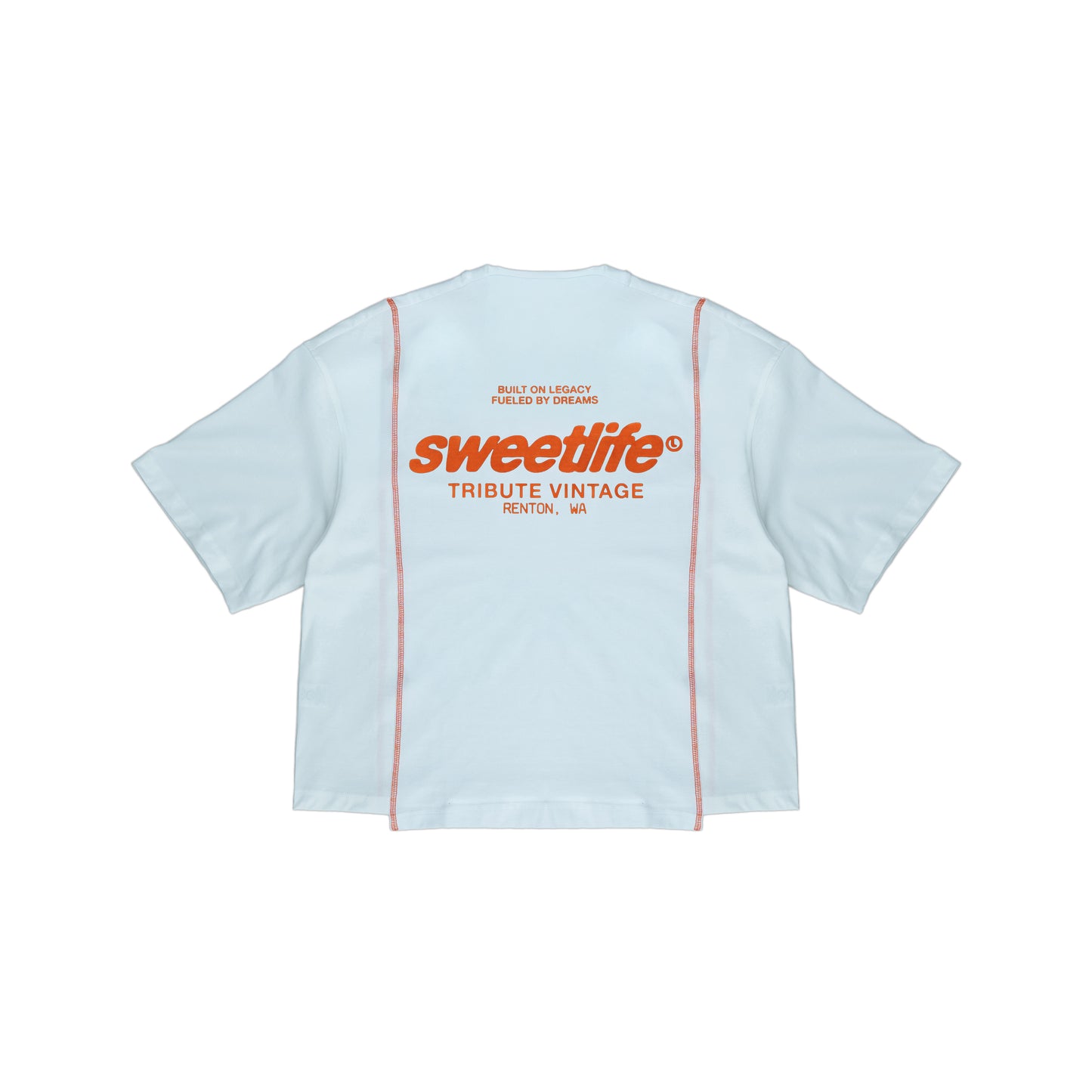 Sweetlife x Tribute Dual Panel Tee White/Orange (Multiple Sizes)