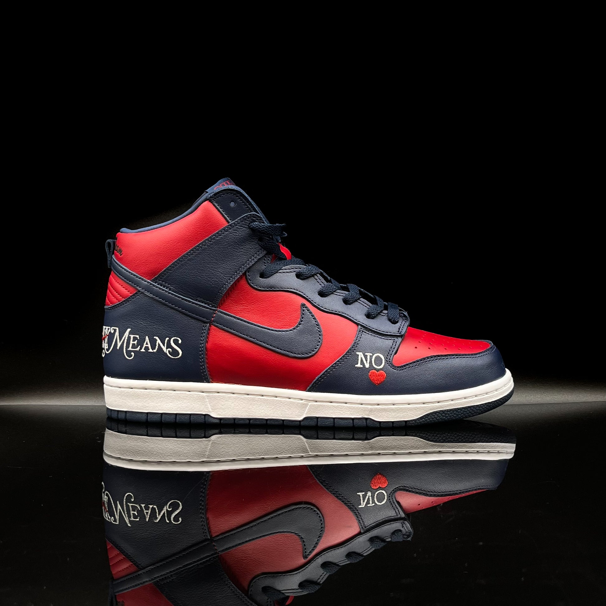 Supreme Nike SB Dunk High By Any Means Navy